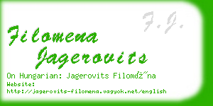 filomena jagerovits business card
